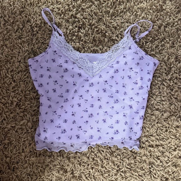 Hollister purple cropped tank - Picture 1 of 2